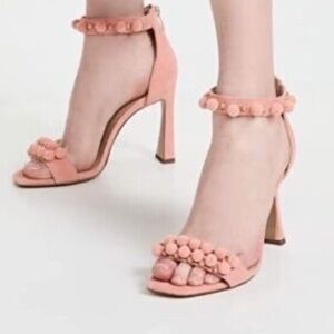 Sam Edelman Luella Canyon Clay Squared Toe Ankle Strap Spool Heeled Sandals